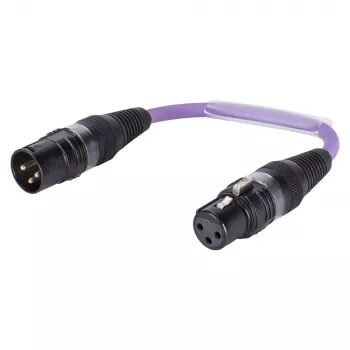 Sommer Cable cable adaptador, conector macho XLR 3 polos a conector hembra XLR 3 polos, violeta, 0,15 m (SGHXU0015-VI)