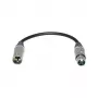 Sommer Cable adaptador, conector macho XLR 3 polos a conector hembra XLR 3 polos, NEUTRIK, gris, 0,2 m (SGZ9-20-200-0020)