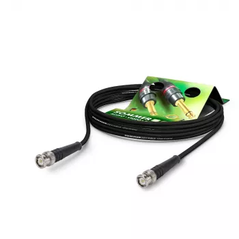 Sommer Cable RG-Classic cable coaxial HF RG58, 50 Ω, conector macho BNC a conector macho BNC, HICON, negro, 2,5 m (RL58-0250-SW-SW)