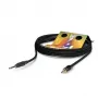 Sommer Cable Club Series MKII cable patch/insert, 2 x 0,34 mm², conector jack estéreo de 6,3 mm a conector minijack estéreo de 3,5 mm, HICON, negro, 0,25 m (CS63-0025-SW)