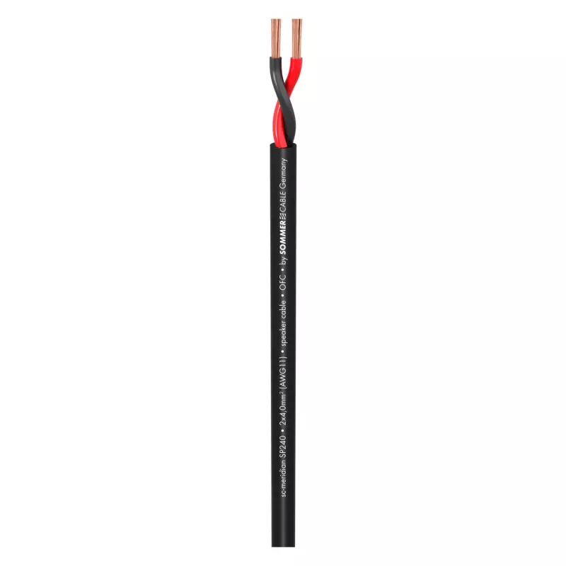 Sommer Cable 440-0051 Meridian Mobile SP240 cable de altavoz 2 x 4,0 mm² - negro - venta por metros