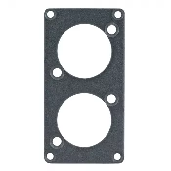 Sommer Cable SYPFB1-2D panel frontal - negro, 2 recortes tamaño D para sistema SYP-1