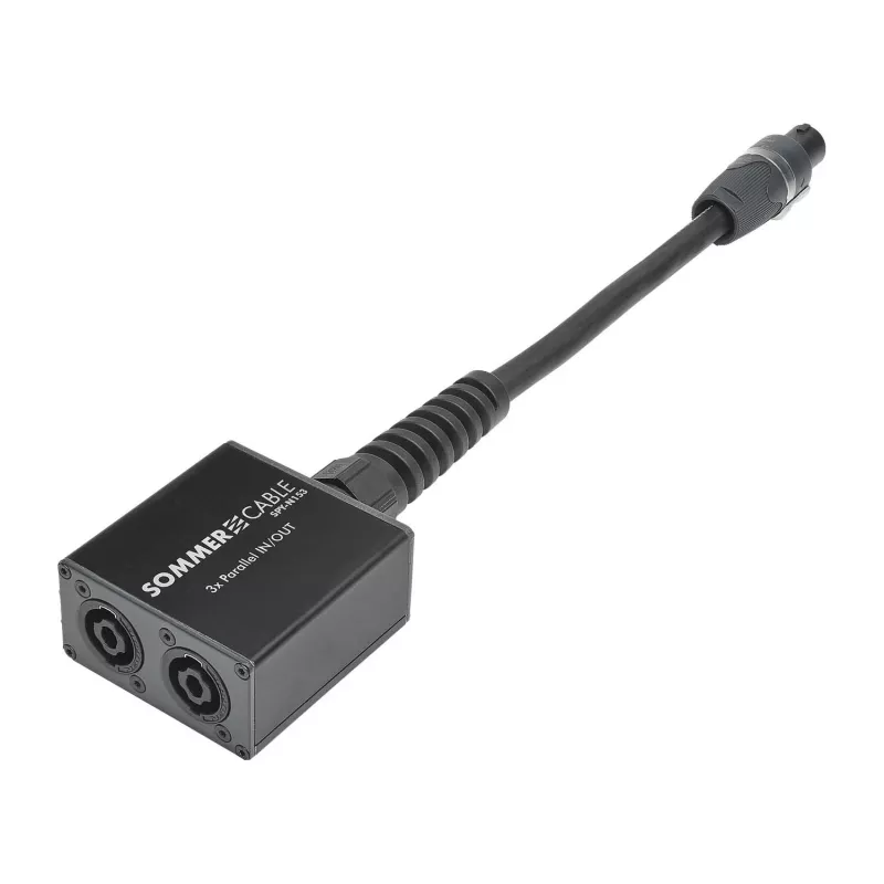 Sommer Cable SPY-N153 conector de altavoz adaptador de audio, recto, antracita
