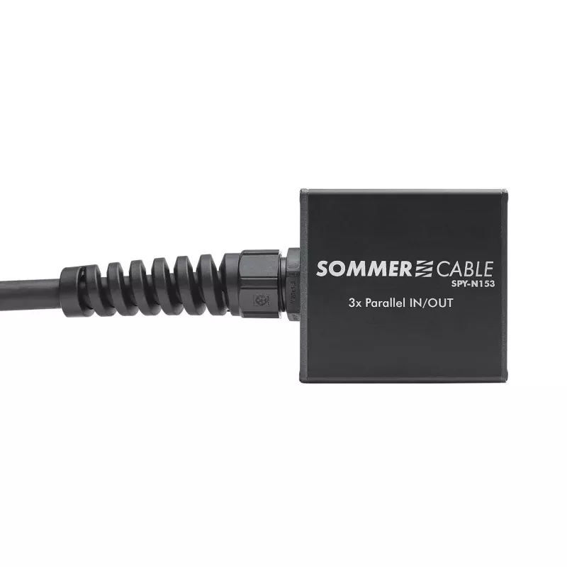 Sommer Cable SPY-N153 conector de altavoz adaptador de audio, recto, antracita