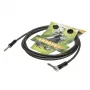 Sommer Cable SC-Spirit XXL cable de instrumento, 1 x 0,75 mm², conector jack mono de 6,3 mm a conector jack mono de 6,3 mm 90° (NOISEFREE), HICON, negro-transparente, 3 m (SX3C-0300)