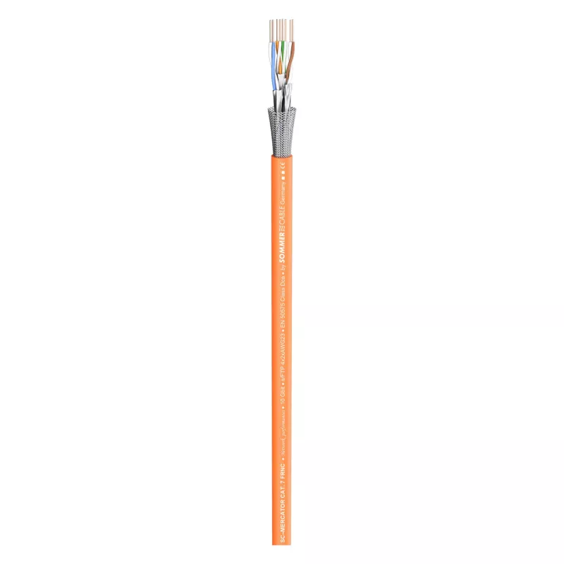 Sommer Cable SC-Mercator CAT.7 S/FTP cable de instalación de red 8x conductor interno 4x2² FRNC - naranja
