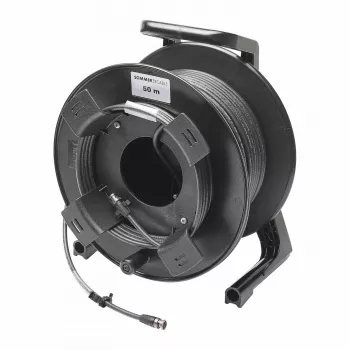 Sommer Cable SC-Vector PLUS 1.2/4.8 DZ cable de vídeo en bobina, conector BNC macho a conector BNC macho, NEUTRIK, negro, 50 m (DZGXG5000-SW-SW)