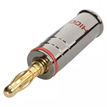Sommer Cable HICON conector banana macho con conexión por tornillo rojo
