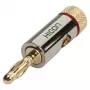 Sommer Cable HICON conector banana macho conector de altavoz con contacto universal de tornillo y pinza, montaje en cable - rojo