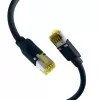 EFB Elektronik ECOLAN DRAKA UC900 Hirose TM31 cable de conexión RJ-45 macho a RJ-45 macho Cat.6A S/FTP LSZH, negro, 15 m
