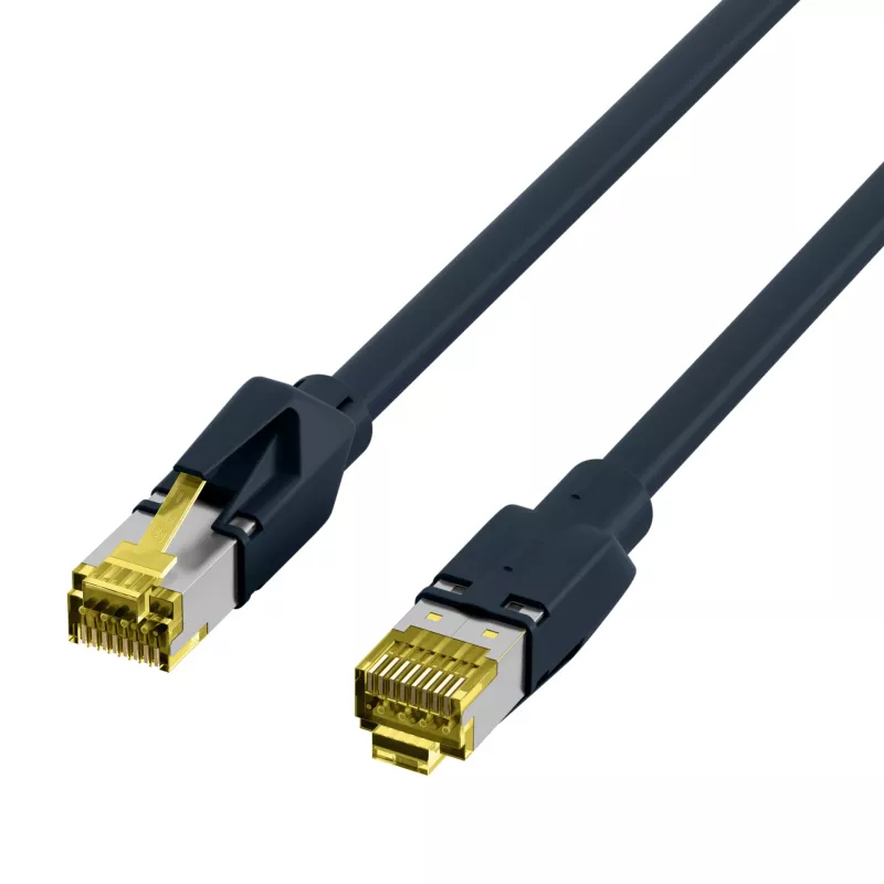 EFB Elektronik ECOLAN DRAKA UC900 Hirose TM31 cable de conexión RJ-45 macho a RJ-45 macho Cat.6A S/FTP LSZH, negro, 15 m