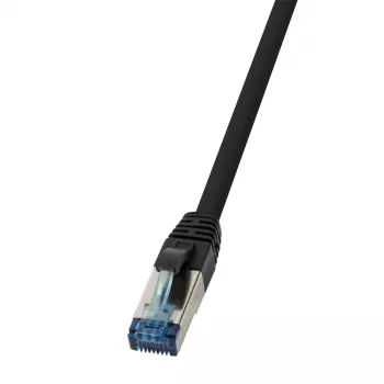 LogiLink 10G cable de conexión Cat.6a S/FTP RJ-45 macho a macho PUR, negro, 5 m