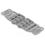 WAGO 221-2503 Adaptador de montaje con alivio de tracción, 3 conductores, gris claro