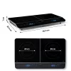 MEDION LIFE placa de inducción doble MD 15324 (negra, 3500 vatios, 2x Ø 20 cm)