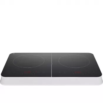 MEDION LIFE placa de inducción doble MD18493 (negra, 3500 vatios, 2x 20 cm)