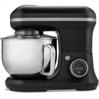 MEDION LIFE robot de cocina digital MD18420 (negro, 1200 W, bol de 5 L, incl. bol para helado)