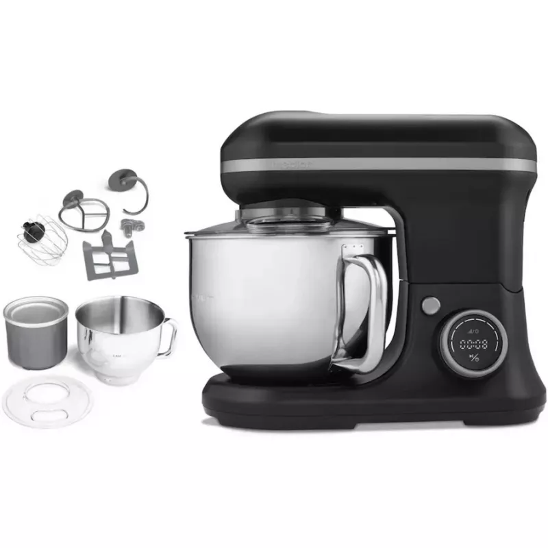MEDION LIFE robot de cocina digital MD18420 (negro, 1200 W, bol de 5 L, incl. bol para helado)