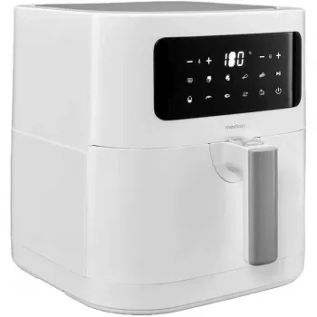 MEDION Air Fryer Life MD 11740 E40 XL (blanco mate, 2150 W, cesta de 5,2 L)