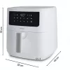 MEDION Air Fryer Life MD 11750 P10 XL (blanco mate, 2150 W, cesta de 6,8 L)
