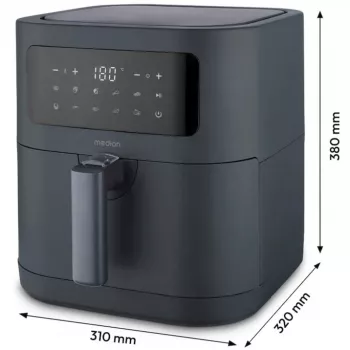 MEDION Life MD 11740 E40 XL freidora de aire, gris, 2150 W, cesta de 5,2 L