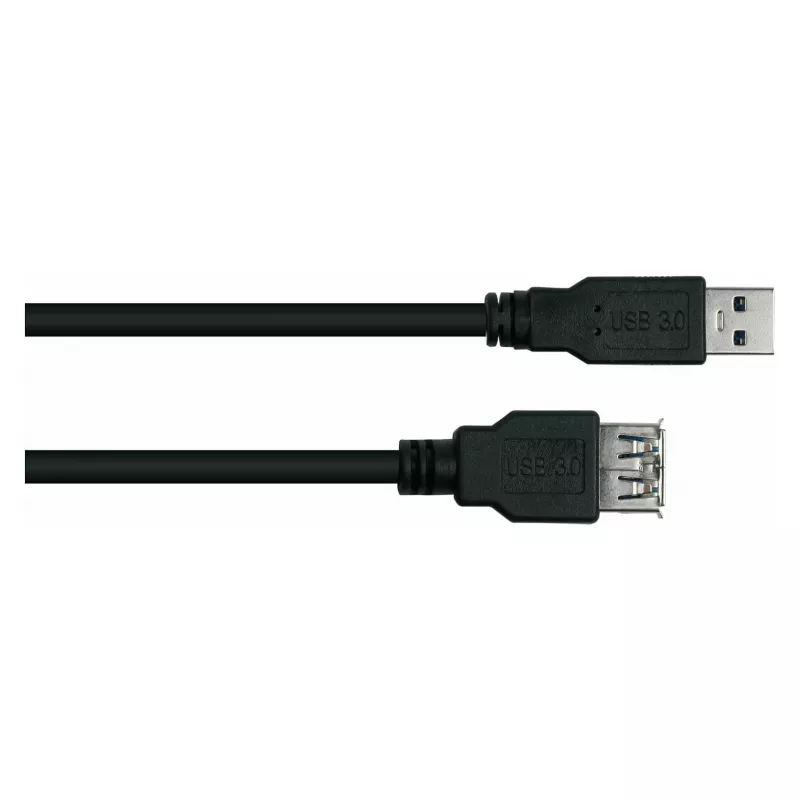 KABELMEISTER cable alargador USB 3.0, Type-A conector macho a conector hembra, 0,5 m, negro