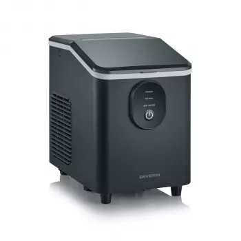 SEVERIN EZ 7415 máquina de cubitos de hielo, 12 kg/24h, depósito de 2,1 L, acero inoxidable/negro