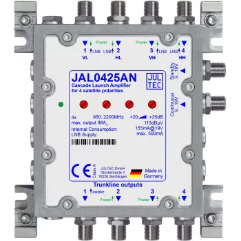 JULTEC JAL0425AN amplificador en cascada SAT con fuente de alimentación