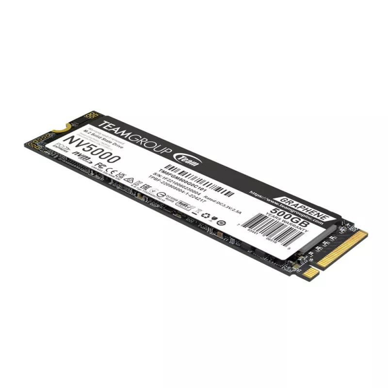 Team Group NV5000 500 GB M.2 PCIe Gen4 x4 NVMe SSD - 4500 MB/s lectura