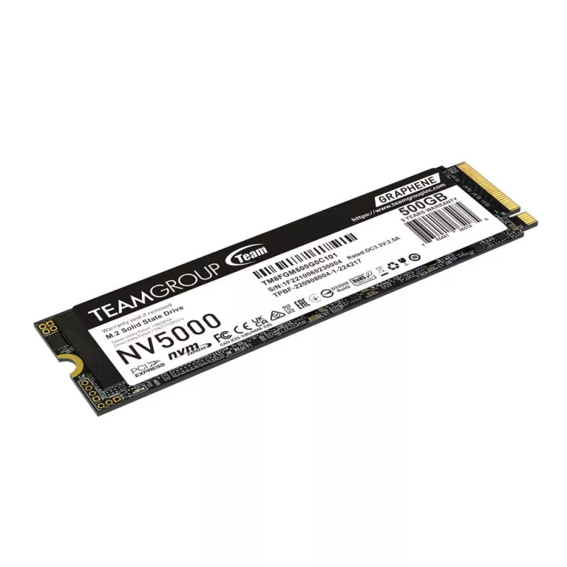 Team Group NV5000 500 GB M.2 PCIe Gen4 x4 NVMe SSD - 4500 MB/s lectura