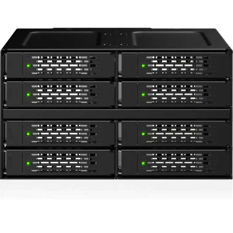 ICY DOCK ToughArmor MB508V5P-B Módulo backplane de acero completo 8 bahías 2,5 pulgadas U.2/U.3 NVMe SSD/HDD