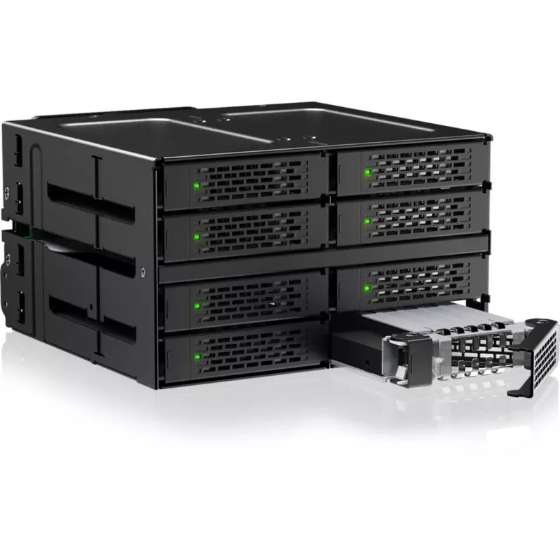 ICY DOCK ToughArmor MB508V5P-B Módulo backplane de acero completo 8 bahías 2,5 pulgadas U.2/U.3 NVMe SSD/HDD