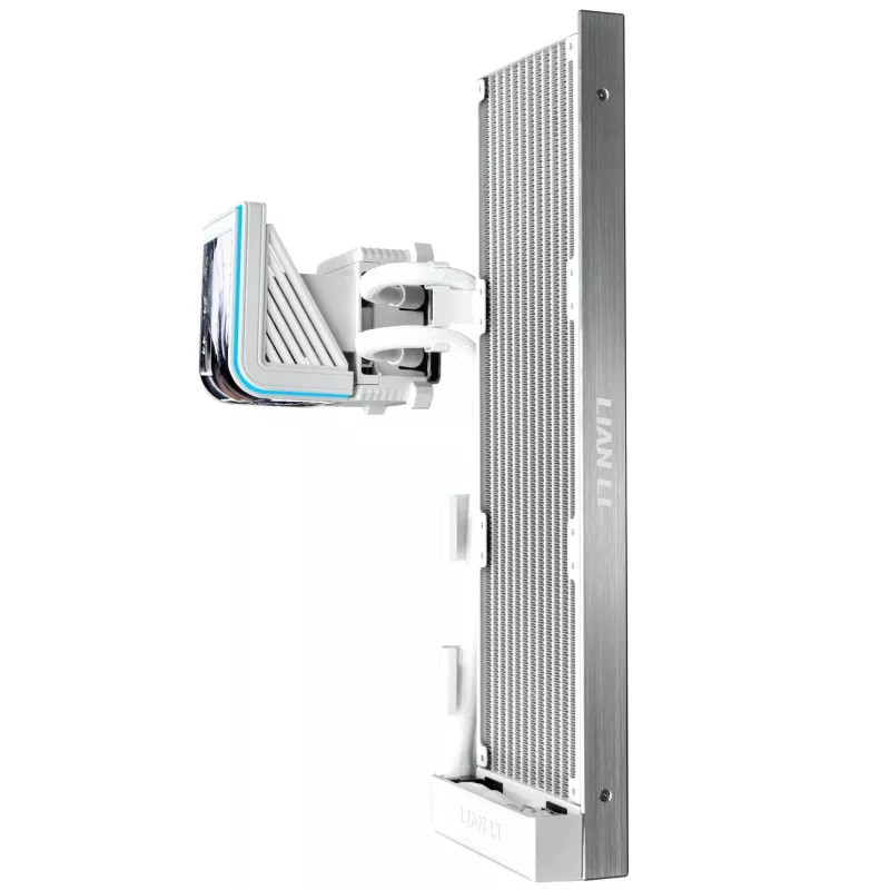 Lian Li HydroShift II OLED Curved 360 Fanless AIO Refrigeración líquida para CPU, radiador 360 mm, pantalla OLED - Blanco
