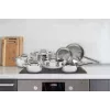 ELLE Home juego de 12 piezas de ollas y sartenes de acero inoxidable ECCS200412A