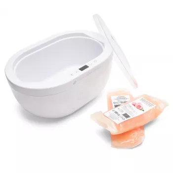 RIO PWAX-EU/1,1 Calentador de baño de parafina - 200W, capacidad 2,3kg, blanco con detalles morados