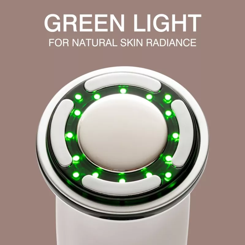 RIO FCAA-EU/1,0 mascarilla facial LED - terapia de luz roja, azul y verde, 150 LED, recargable