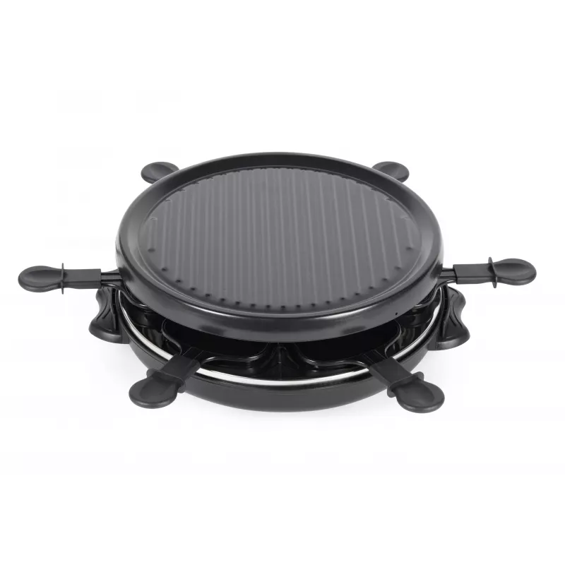 Giles & Posner EK4511GV2VDE Grill raclette de mesa 1200 W 8 personas negro/plateado