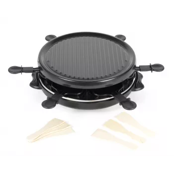 Giles & Posner EK4511GV2VDE Grill raclette de mesa 1200 W 8 personas negro/plateado