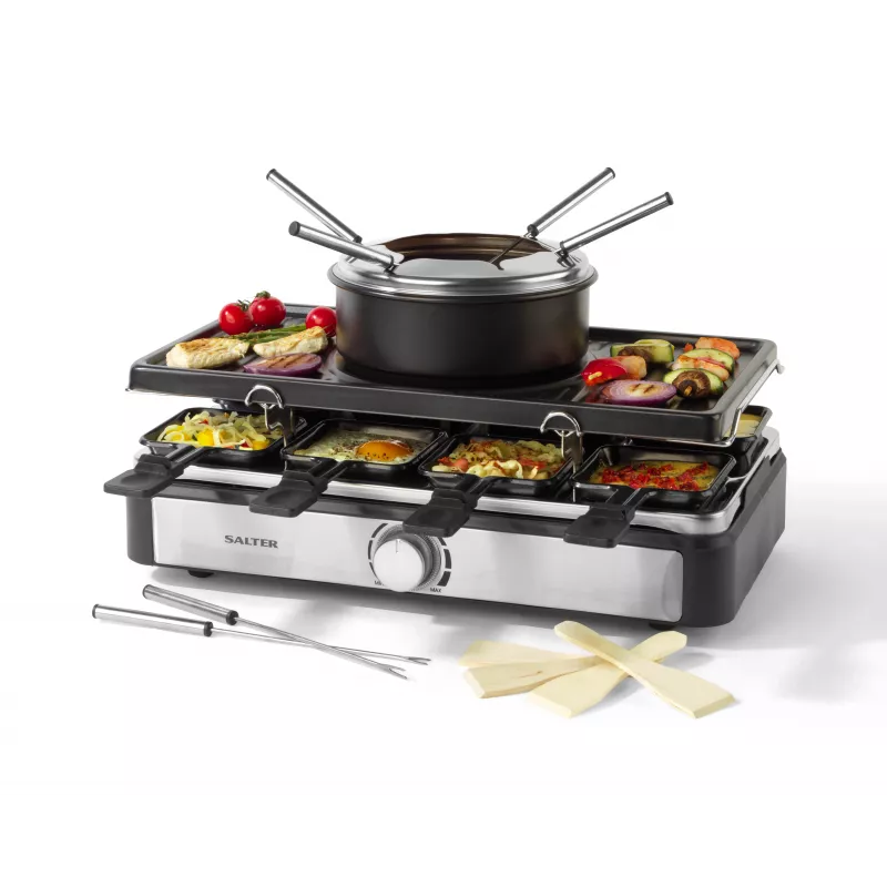 Salter EK4513VDE Set raclette y fondue 2 en 1