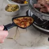 Giles & Posner EK1872GV2VDE Grill raclette de mesa con piedra - 1200W, para 8 personas, negro/gris