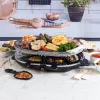 Giles & Posner EK1872GV2VDE Grill raclette de mesa con piedra - 1200W, para 8 personas, negro/gris