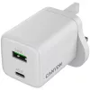 CANYON CU45AC cargador de pared GaN 45W 1xPD 1xQC UK blanco