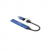 CANYON DS-02 Hub 4 en 1 USB-A/C Azul