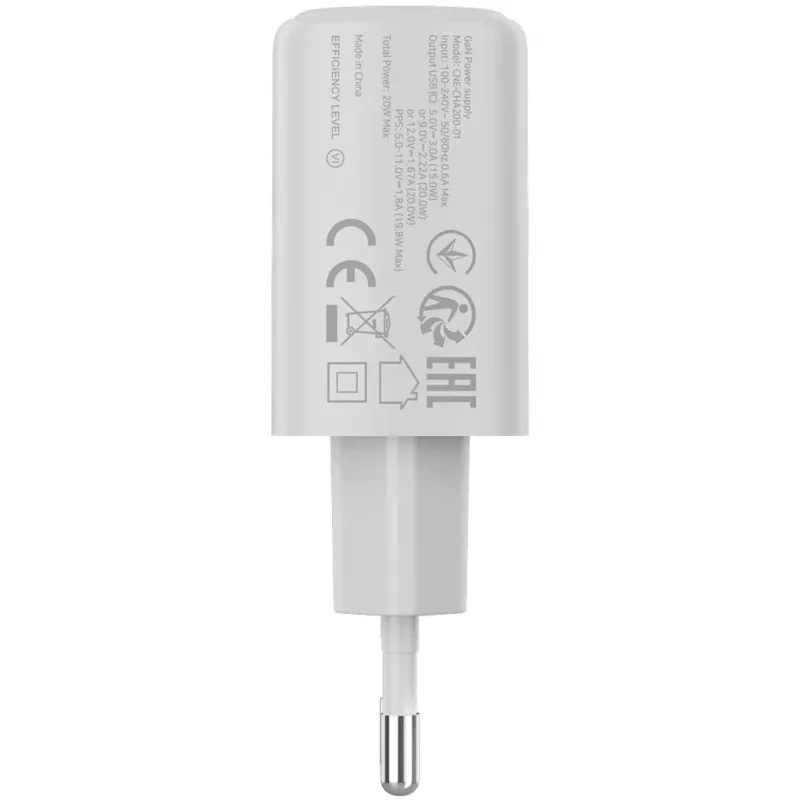 CANYON OnCharge 200 20W USB-C PD Fuente de alimentación EU Blanco
