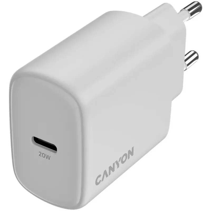 CANYON OnCharge 200 20W USB-C PD Fuente de alimentación EU Blanco