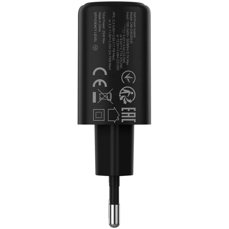 CANYON OnCharge 250 25W 1xPD EU Cargador de pared Negro