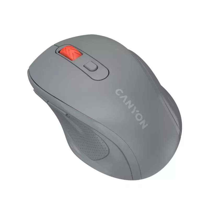 Canyon Ratón óptico inalámbrico 2.4 GHz de 6 botones, Gris oscuro