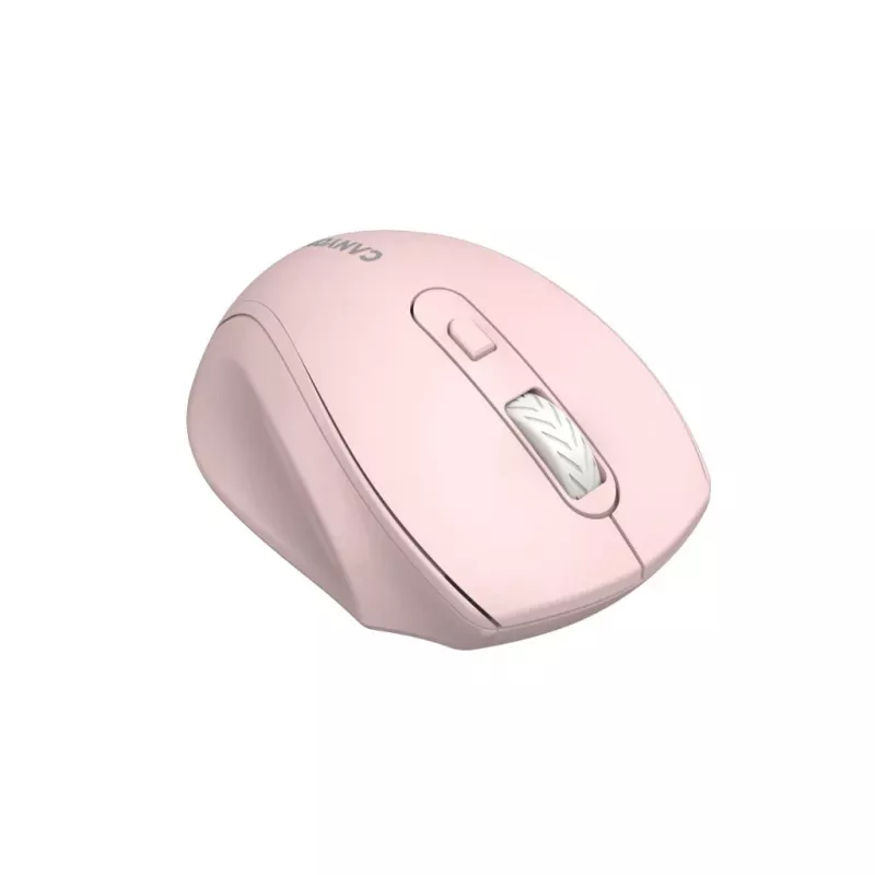 Canyon Ratón óptico inalámbrico 2.4 GHz de 6 botones, Rosa