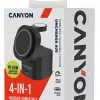 Canyon Base de carga inalámbrica 4 en 1, 30W max, tamaño: 70x70x70,3mm, peso: 414g, con cable de 1M, negro