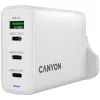 CANYON OnCharge 140 cargador GaN 150W Max 3 USB-C + 1 USB-A blanco enchufe UK