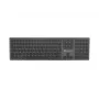 NATEC NKL-1976 Dolphin FR Teclado inalámbrico Bluetooth 5.0 + 2,4 GHz X-Scissors aluminio fino - Distribución francesa AZERTY - Gris espacial